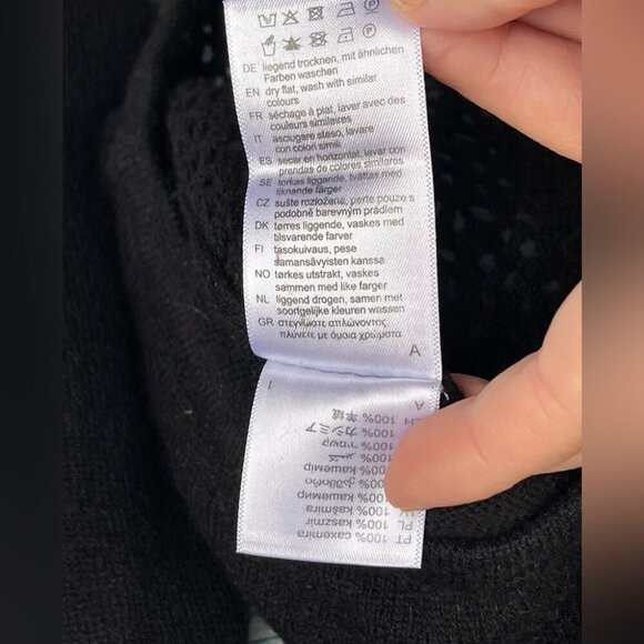 ALLUDE CASHMERE BACK SHEER SWEATER XL - Picture 9 of 9